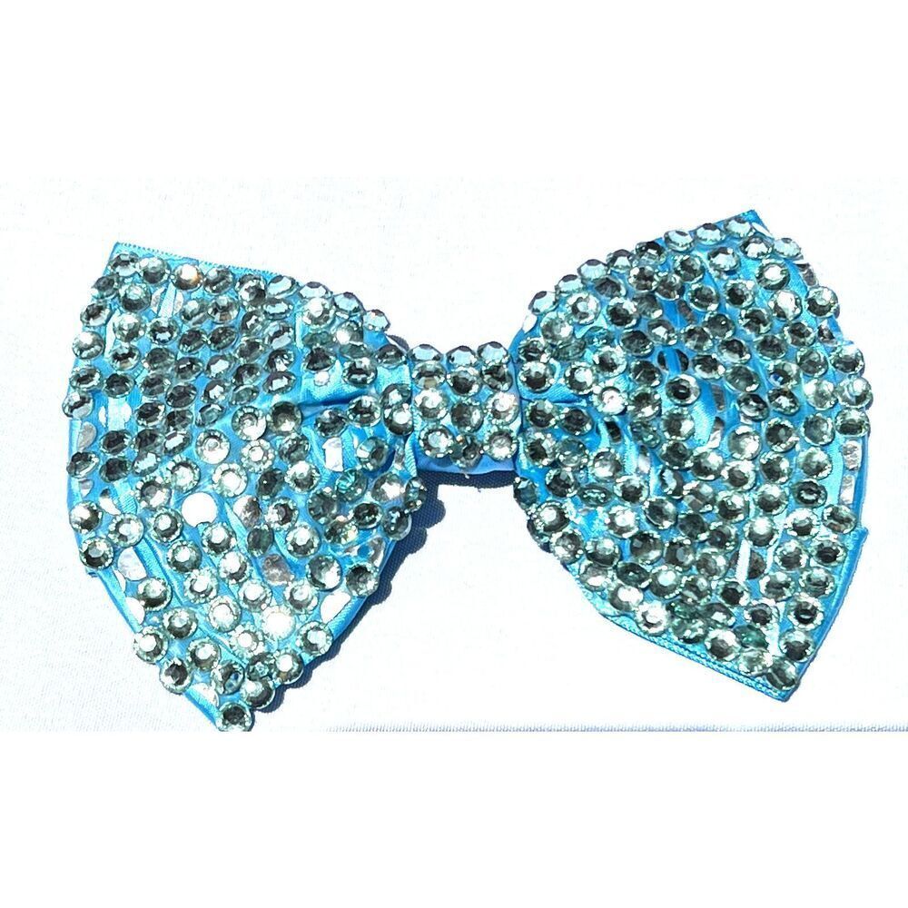 Rhinestone Sparkle Bowtie Bow Hair Clip 6in